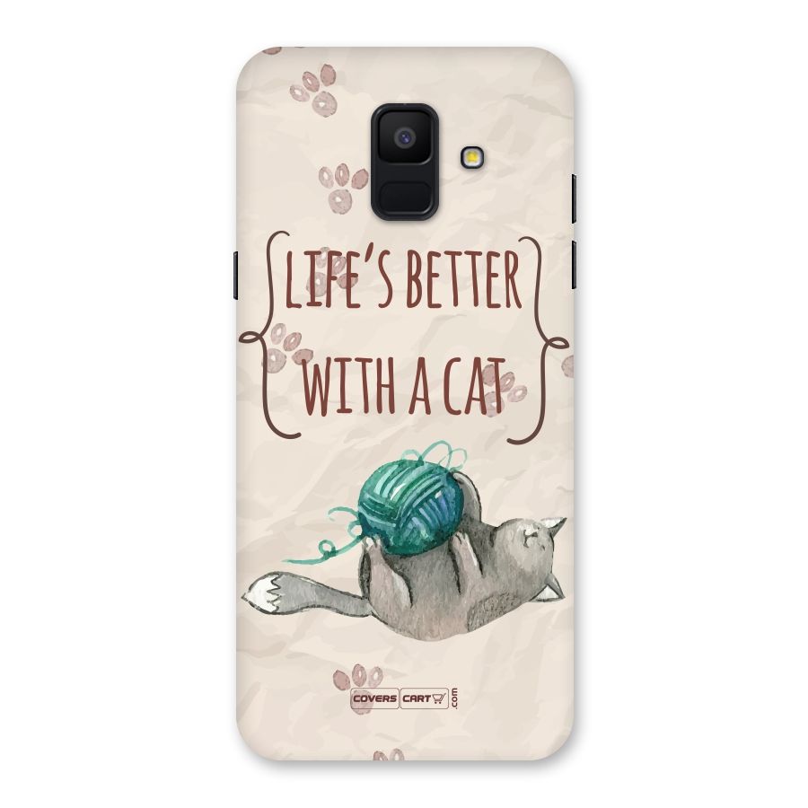 Cute Cat Back Case for Galaxy A6 (2018)