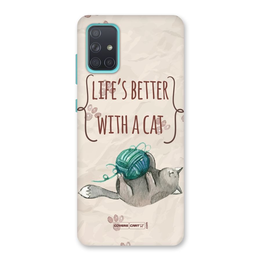 Cute Cat Back Case for Galaxy A71