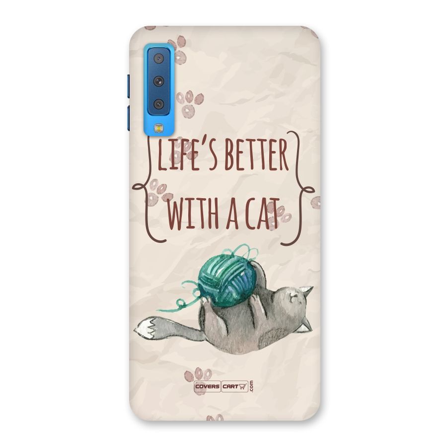 Cute Cat Back Case for Galaxy A7 (2018)