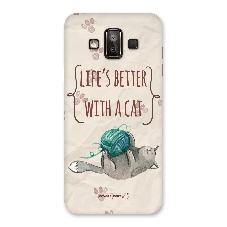 Cute Cat Back Case for Galaxy J7 Duo