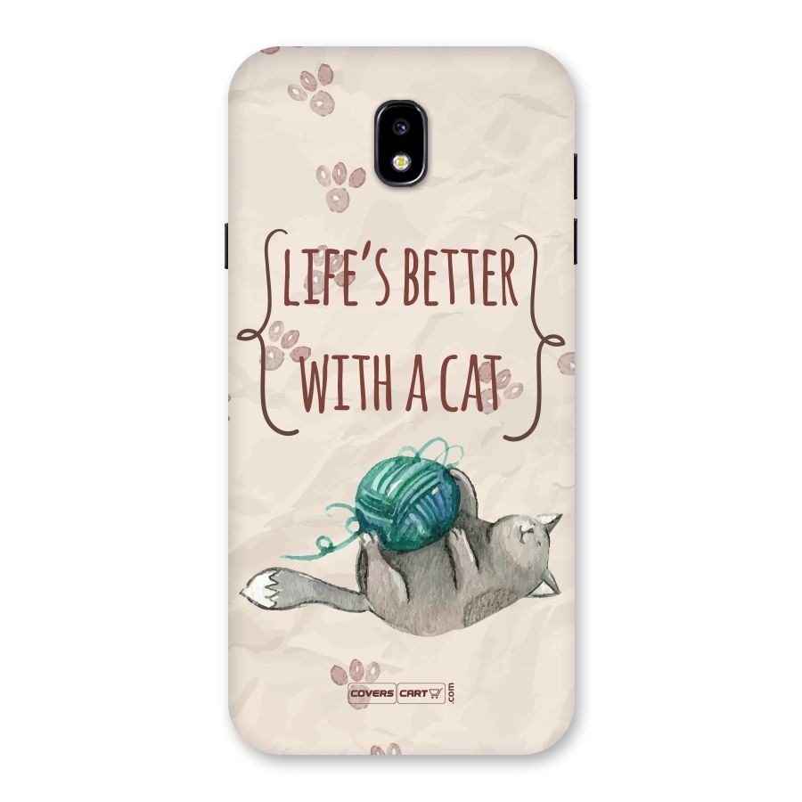 Cute Cat Back Case for Galaxy J7 Pro