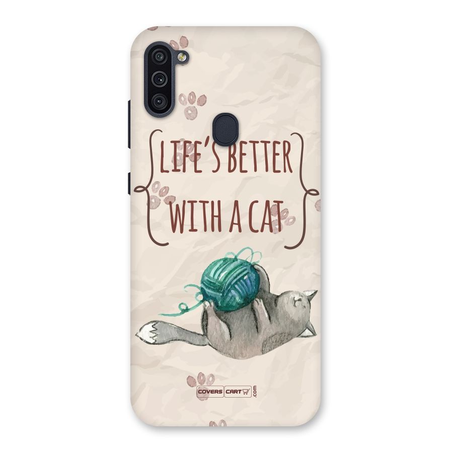 Cute Cat Back Case for Galaxy M11