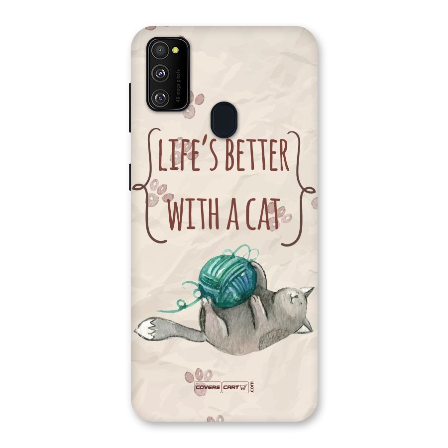 Cute Cat Back Case for Galaxy M30s