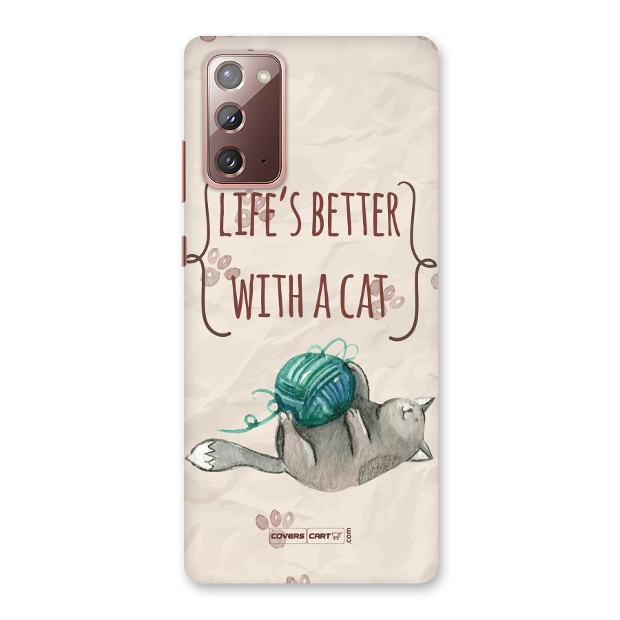 Cute Cat Back Case for Galaxy Note 20