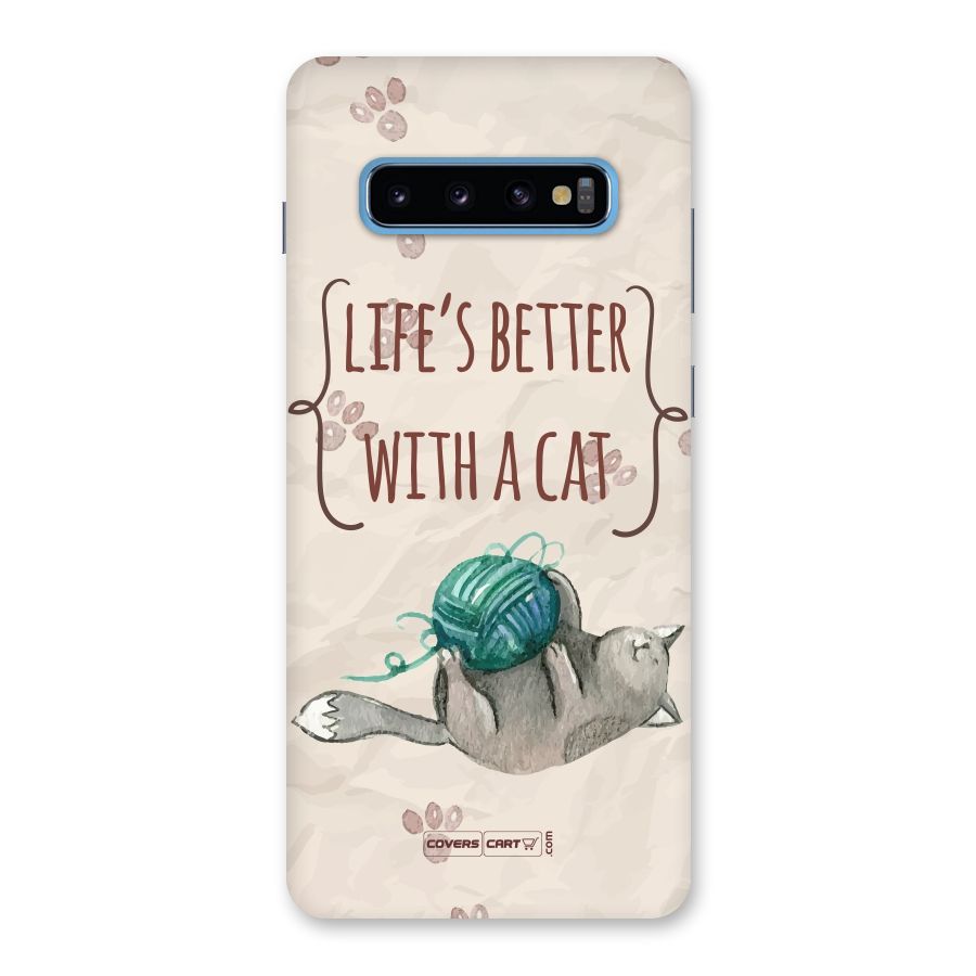 Cute Cat Back Case for Galaxy S10 Plus