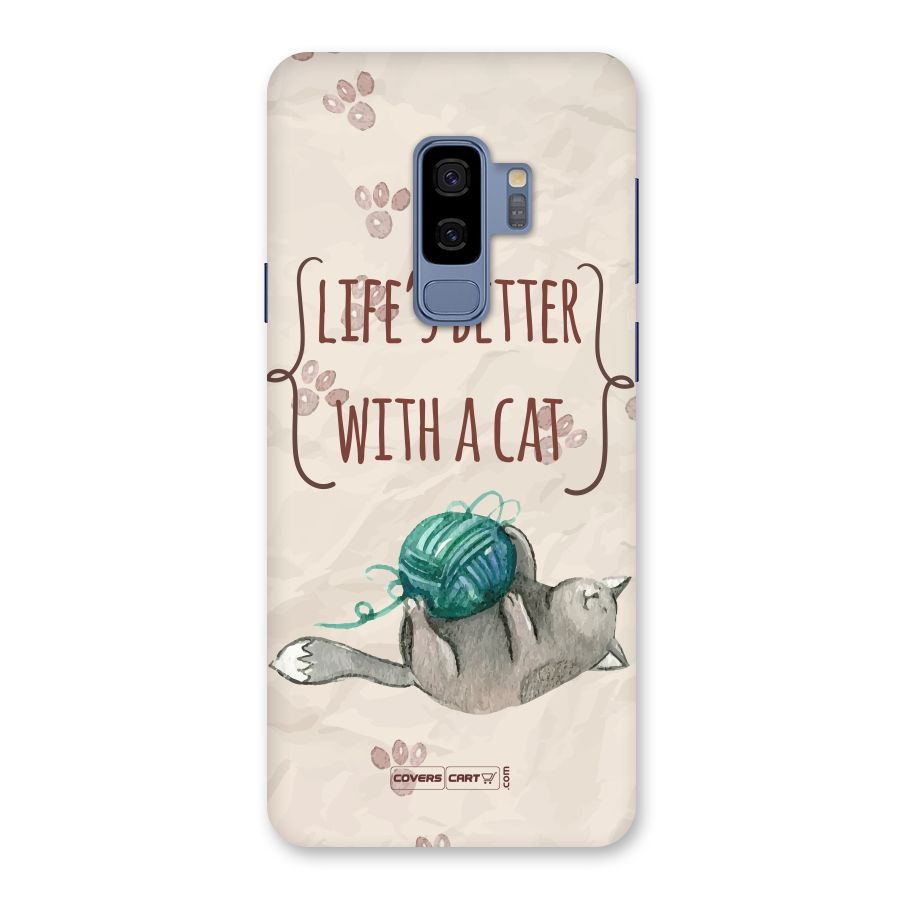 Cute Cat Back Case for Galaxy S9 Plus