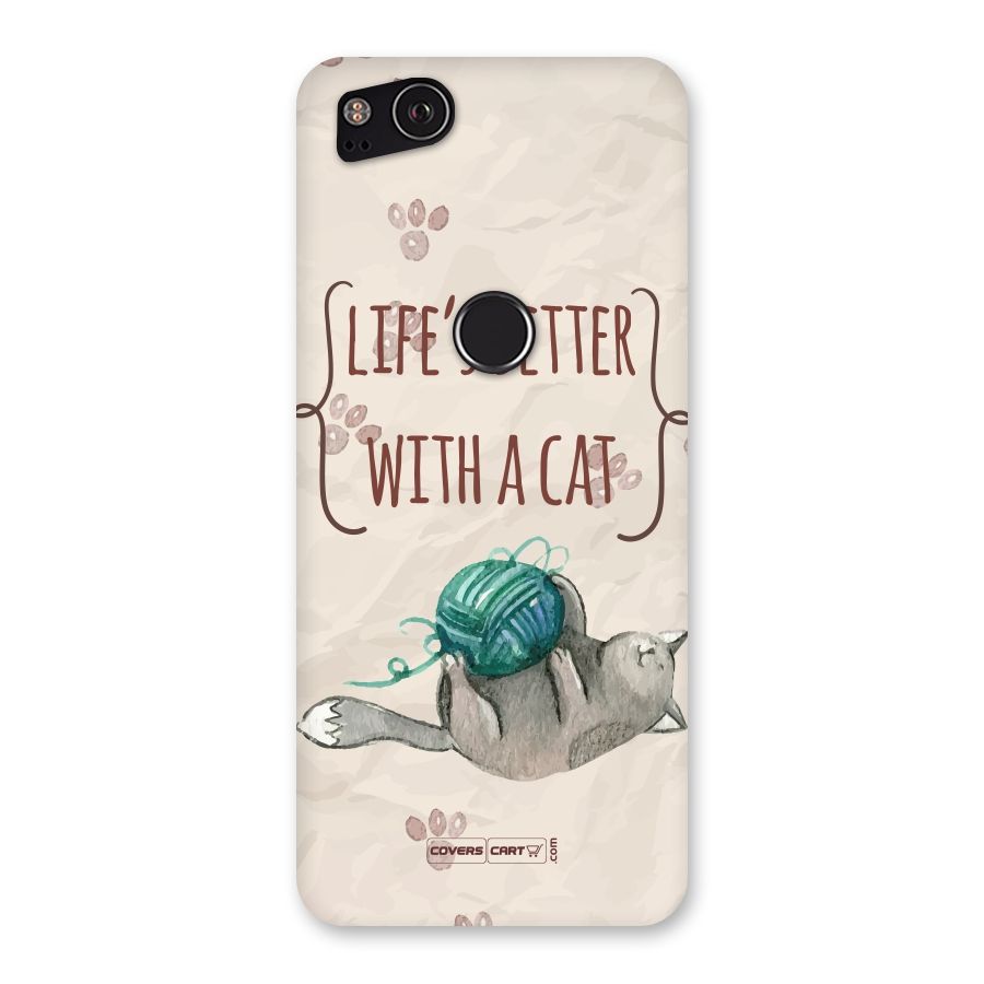 Cute Cat Back Case for Google Pixel 2