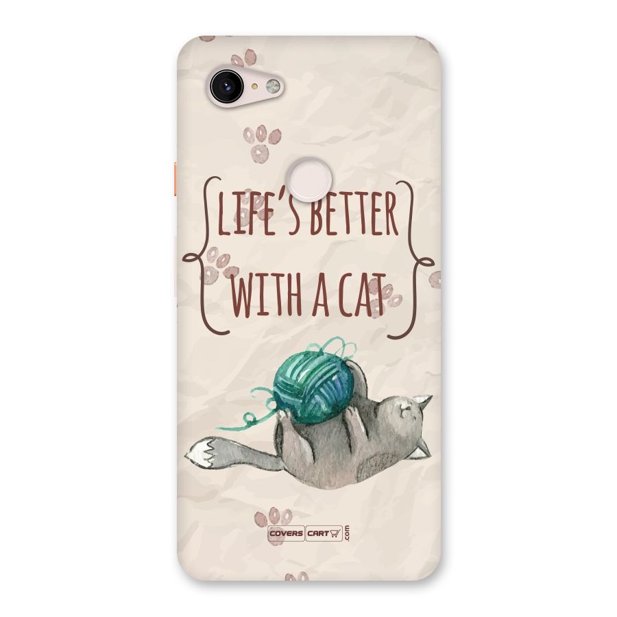 Cute Cat Back Case for Google Pixel 3 XL