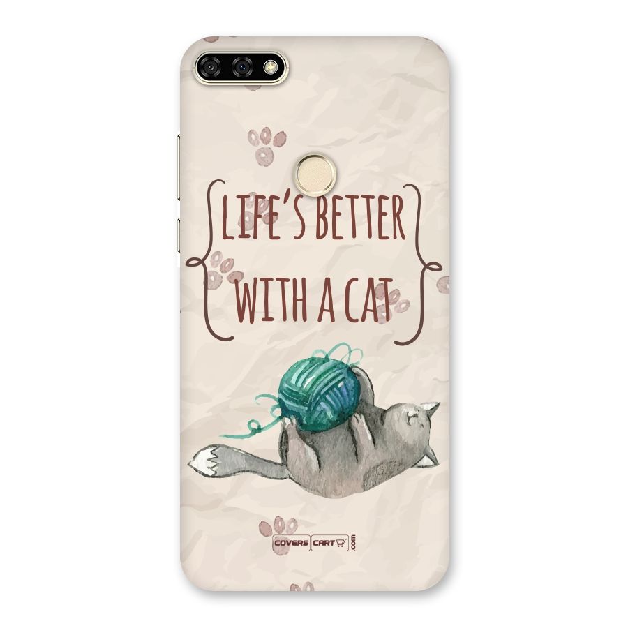 Cute Cat Back Case for Honor 7A