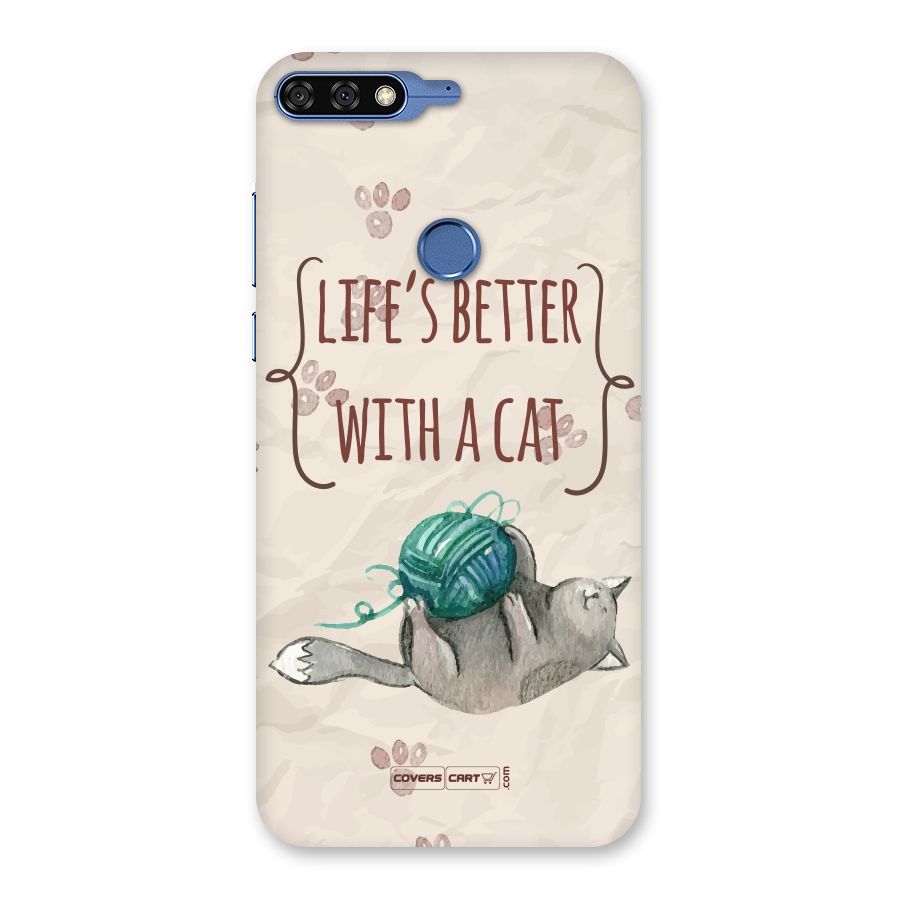 Cute Cat Back Case for Honor 7C