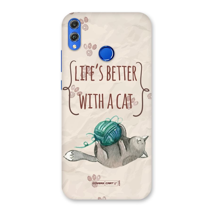Cute Cat Back Case for Honor 8X