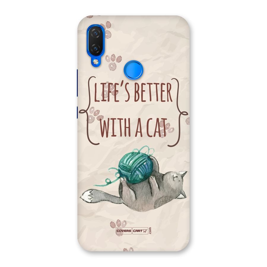 Cute Cat Back Case for Huawei P Smart+