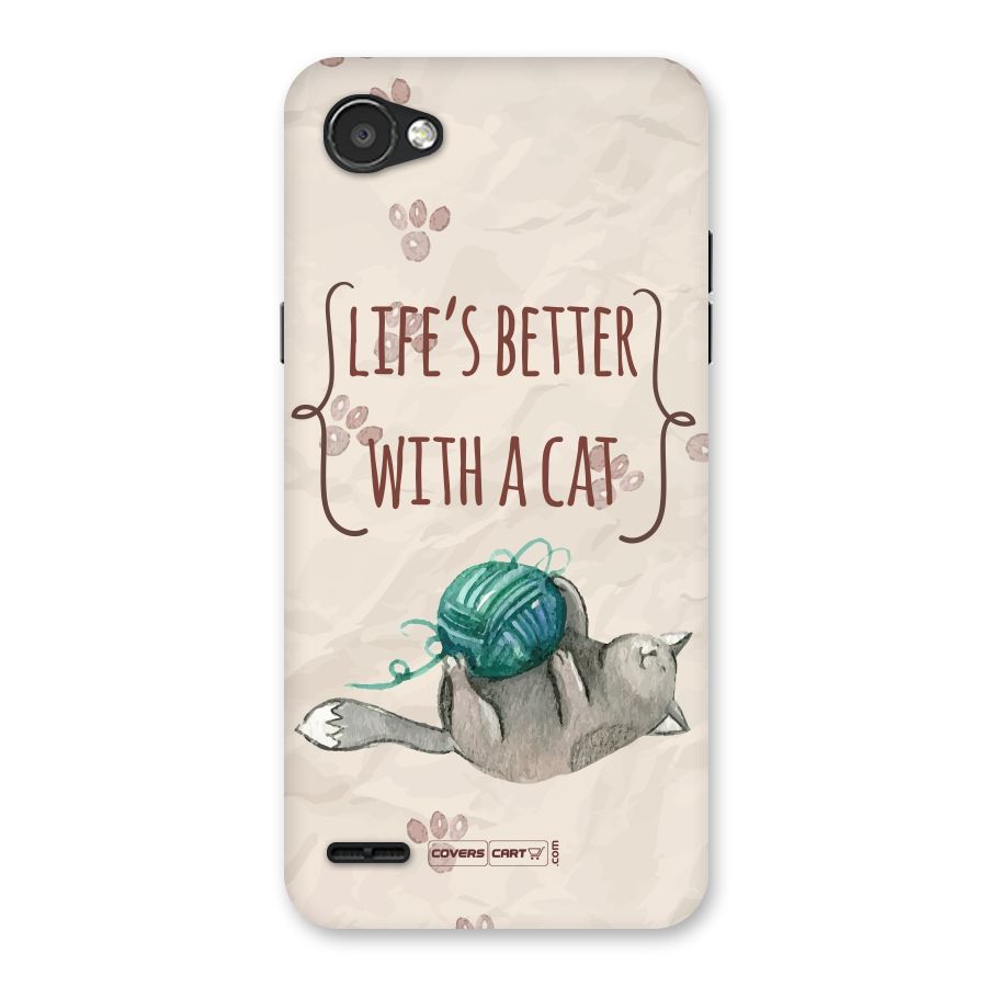 Cute Cat Back Case for LG Q6