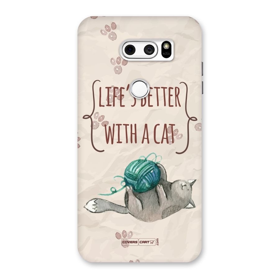 Cute Cat Back Case for LG V30