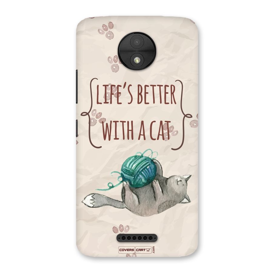Cute Cat Back Case for Moto C