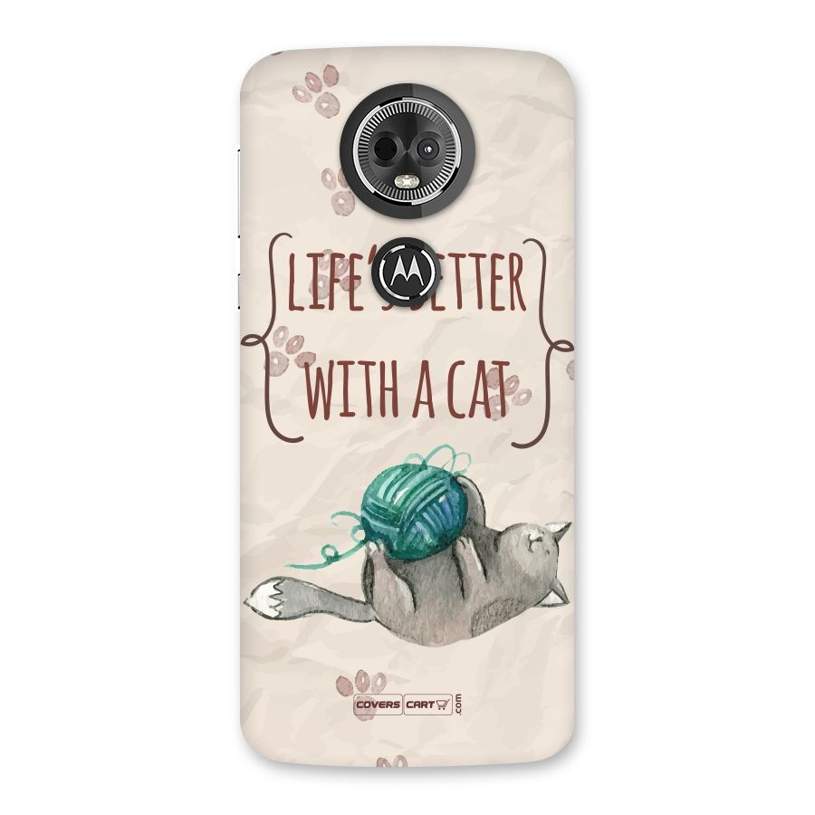 Cute Cat Back Case for Moto E5 Plus