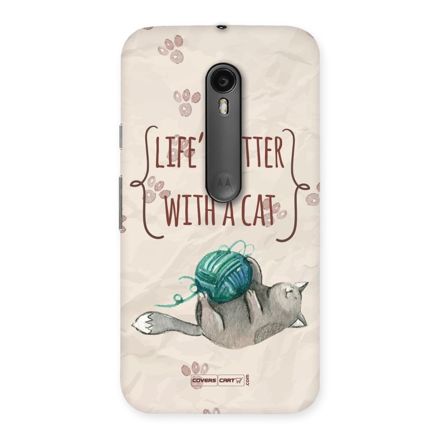Cute Cat Back Case for Moto G3