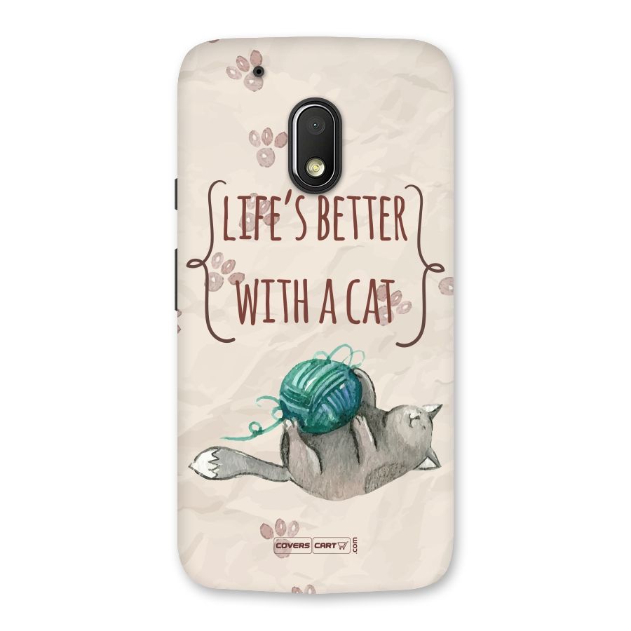 Cute Cat Back Case for Moto G4 Play