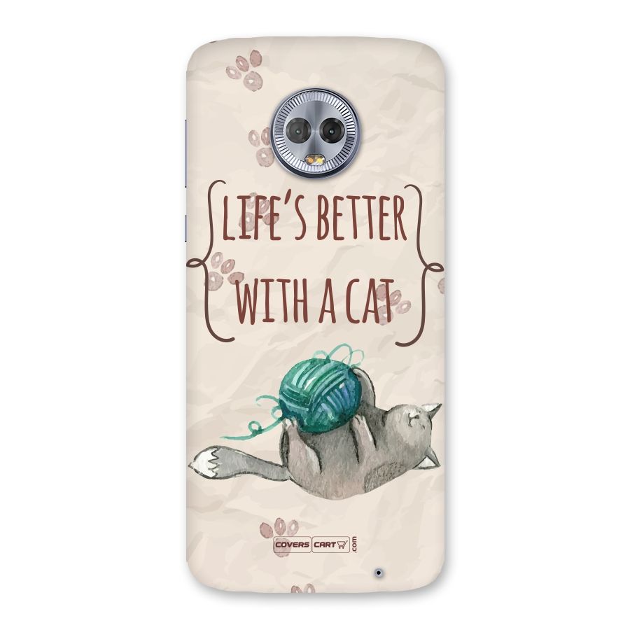 Cute Cat Back Case for Moto G6 Plus
