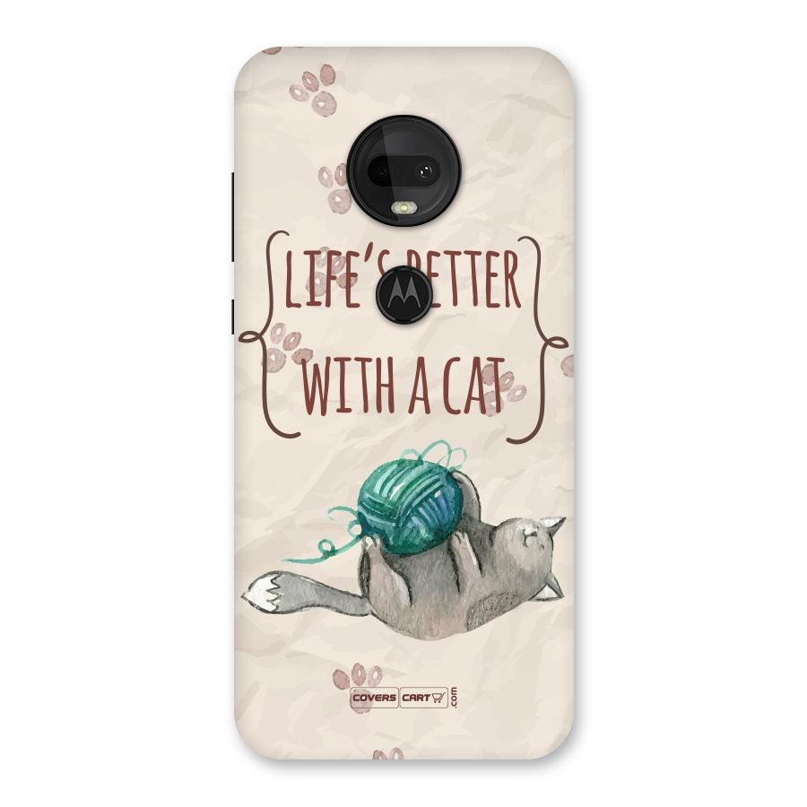 Cute Cat Back Case for Moto G7