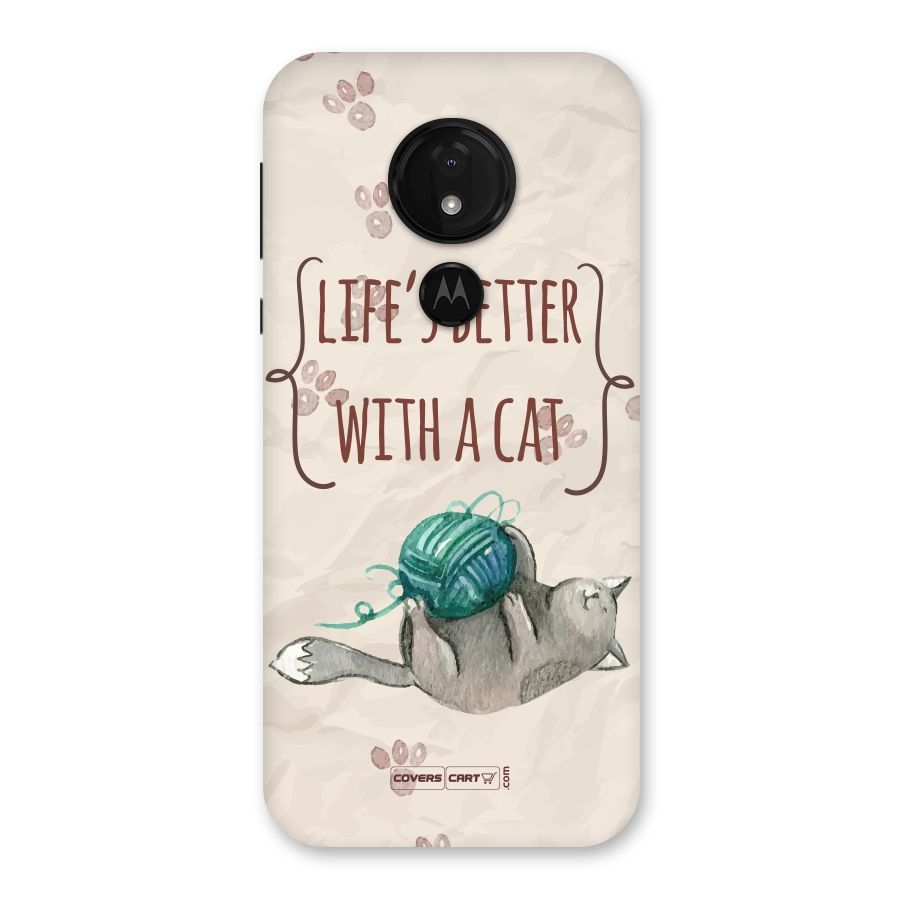 Cute Cat Back Case for Moto G7 Power