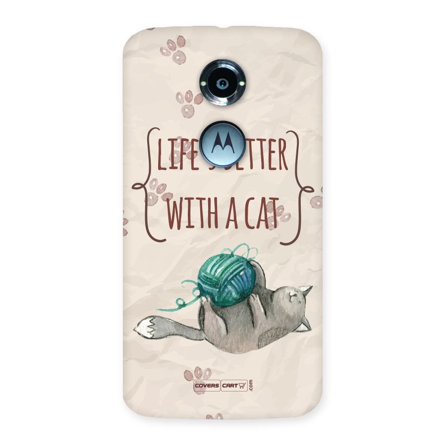Cute Cat Back Case for Moto X 2nd Gen