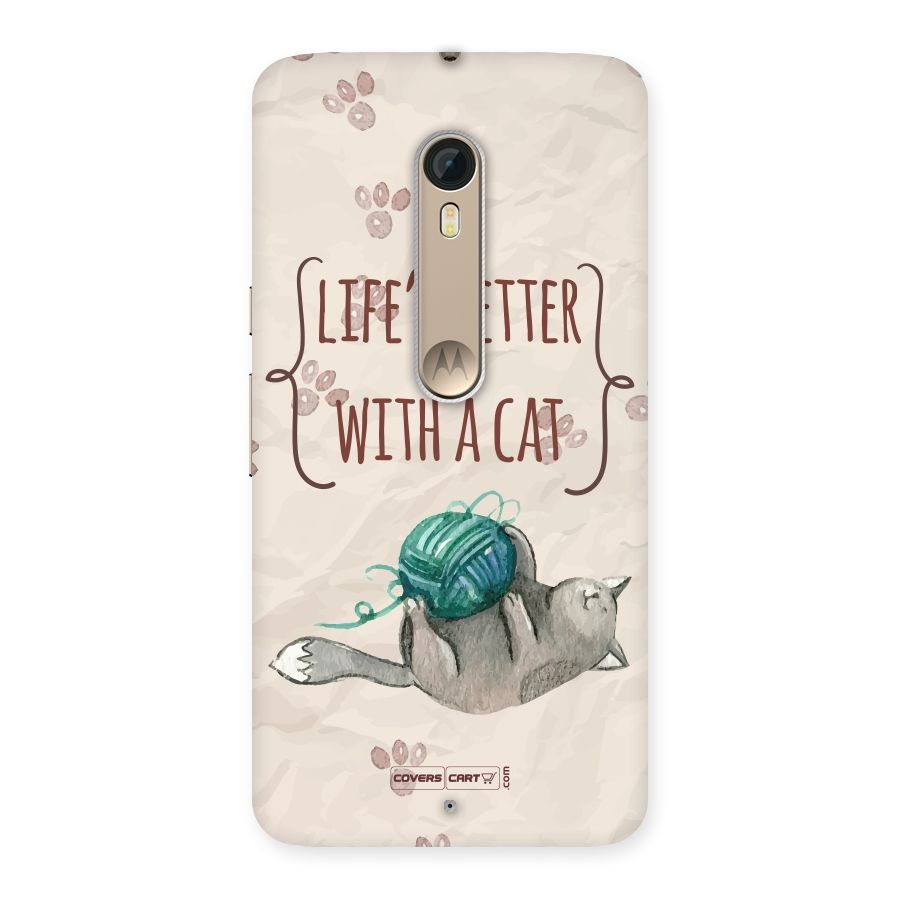 Cute Cat Back Case for Motorola Moto X Style