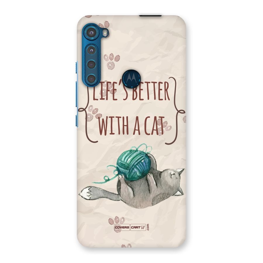 Cute Cat Back Case for Motorola One Fusion Plus