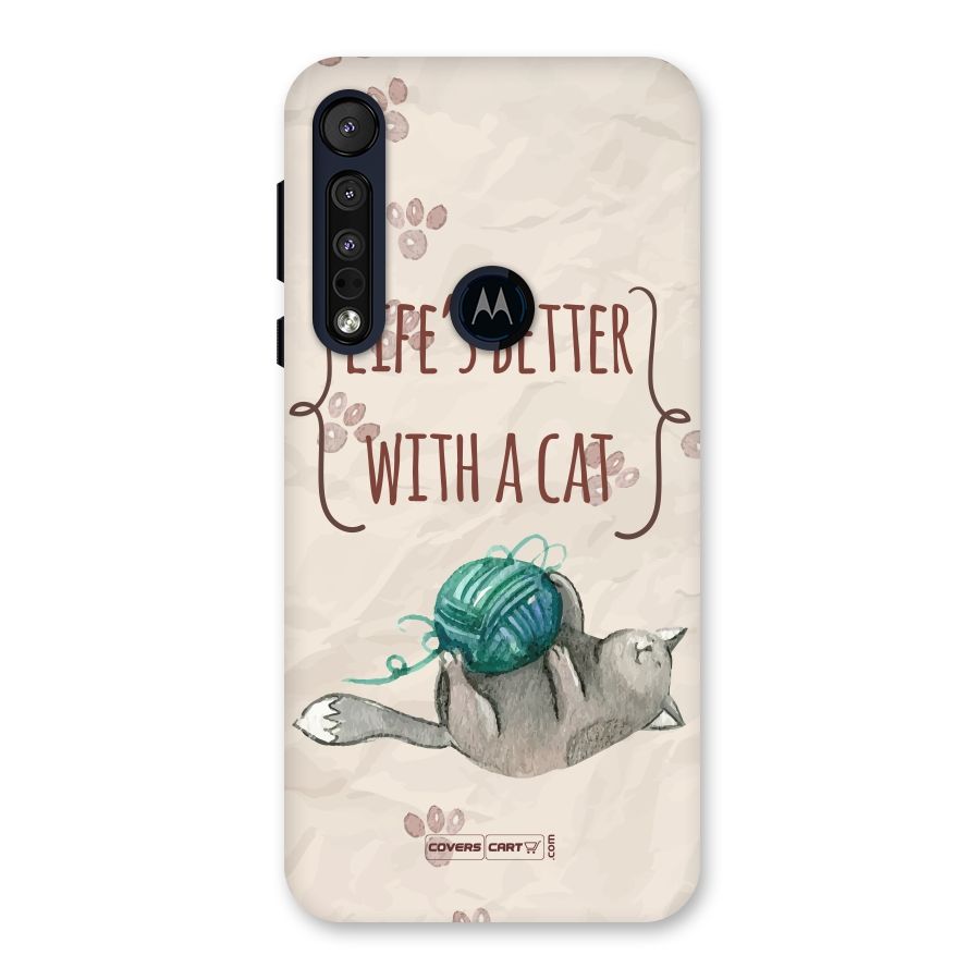 Cute Cat Back Case for Motorola One Macro