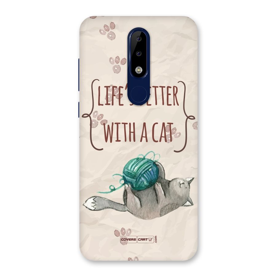 Cute Cat Back Case for Nokia 5.1 Plus