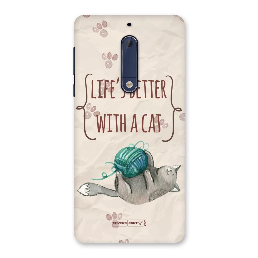 Cute Cat Back Case for Nokia 5