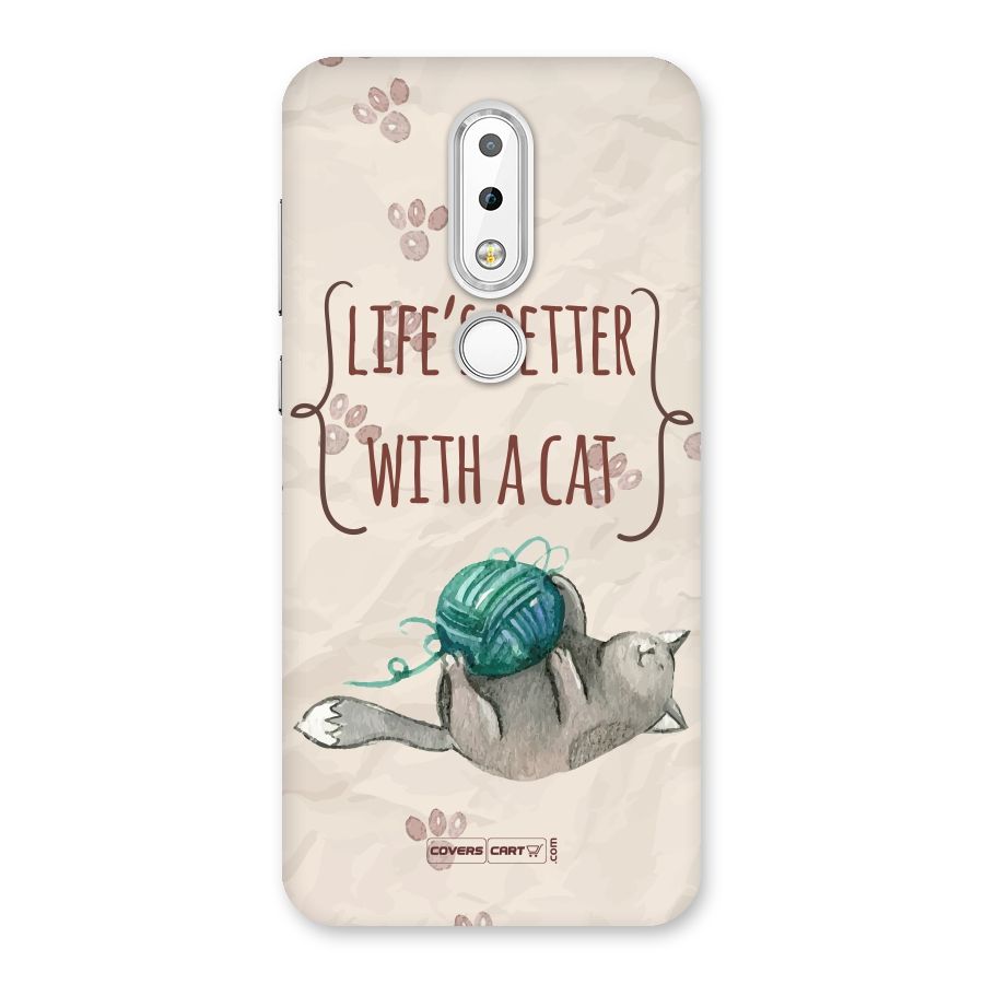Cute Cat Back Case for Nokia 6.1 Plus