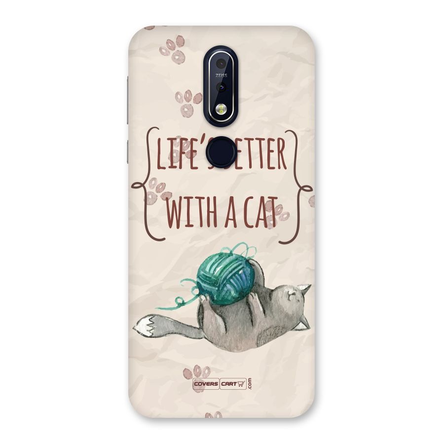 Cute Cat Back Case for Nokia 7.1