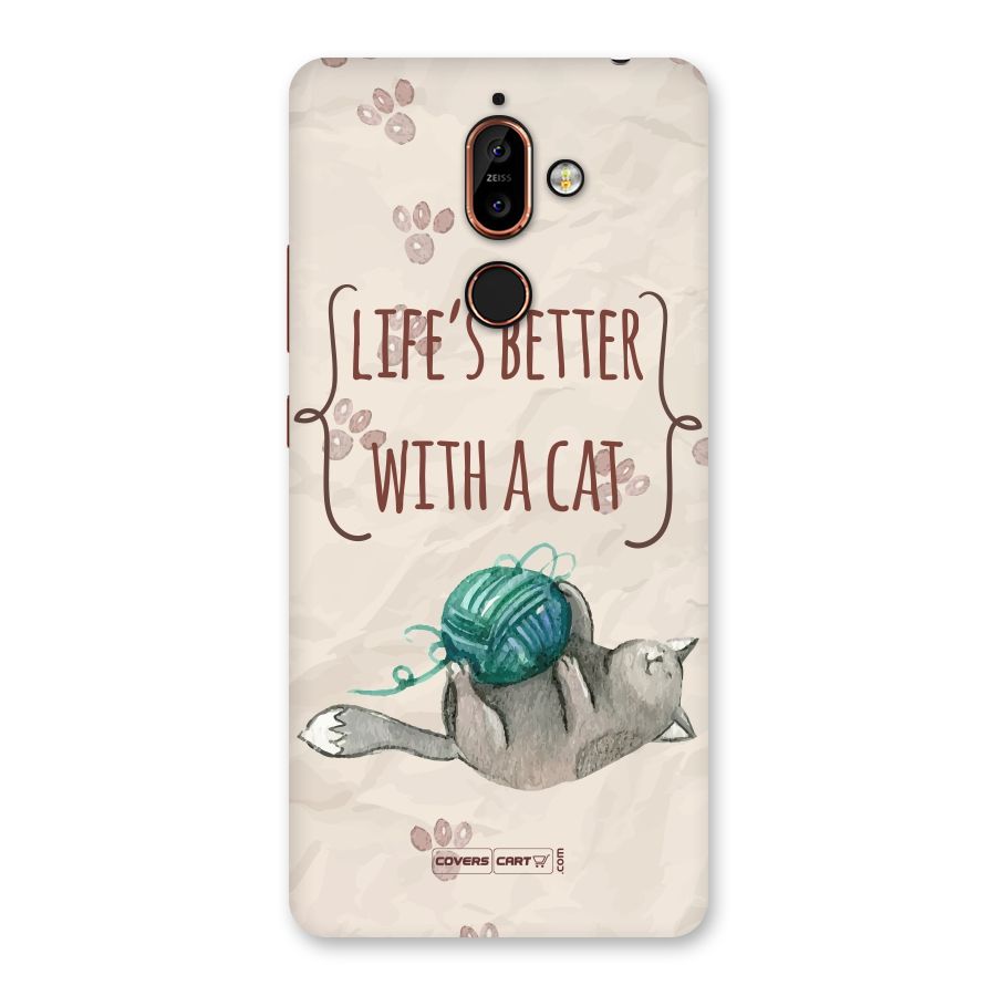 Cute Cat Back Case for Nokia 7 Plus