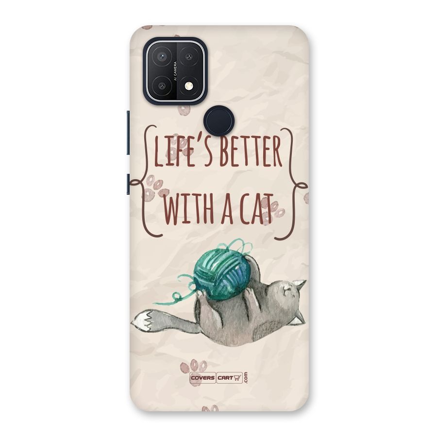 Cute Cat Back Case for Oppo A15