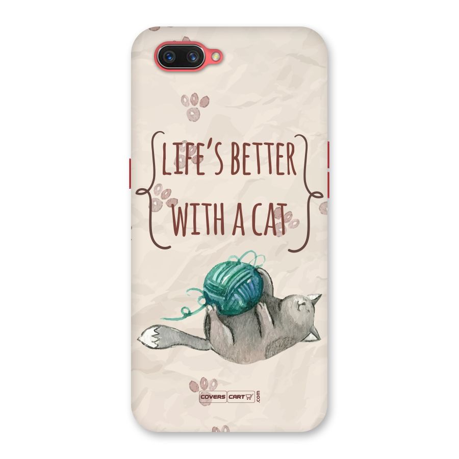 Cute Cat Back Case for Oppo A3s
