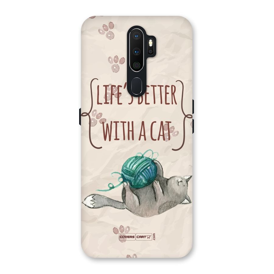 Cute Cat Back Case for Oppo A5 (2020)