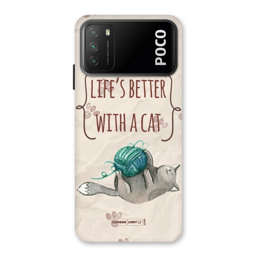 Cute Cat Back Case for Poco M3
