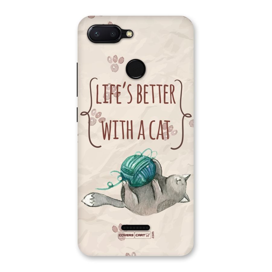 Cute Cat Back Case for Redmi 6