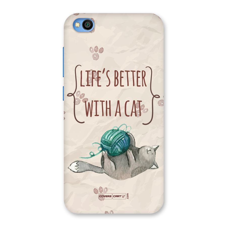 Cute Cat Back Case for Redmi Go