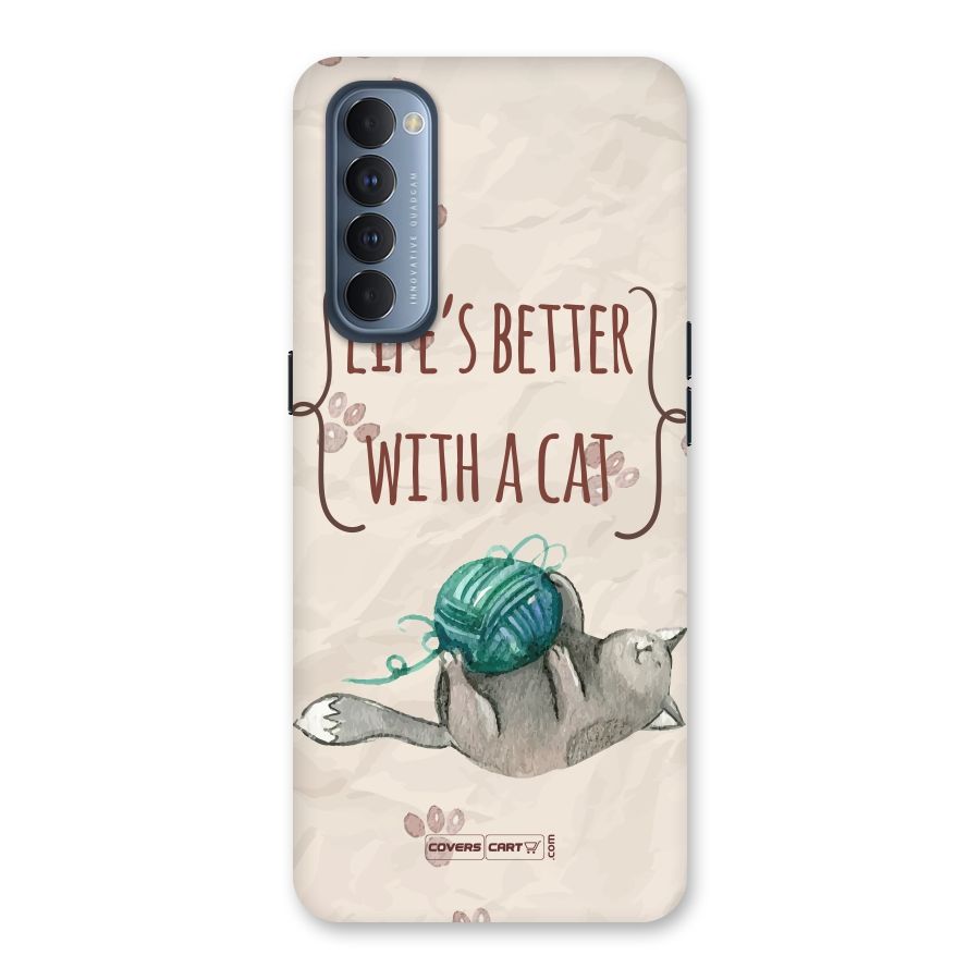 Cute Cat Back Case for Reno4 Pro