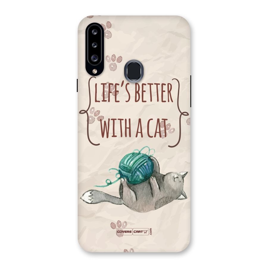 Cute Cat Back Case for Samsung Galaxy A20s