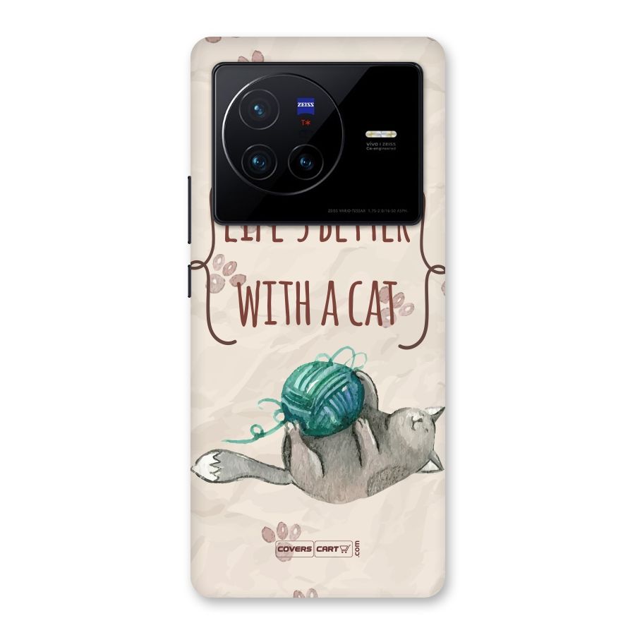 Cute Cat Back Case for Vivo X80