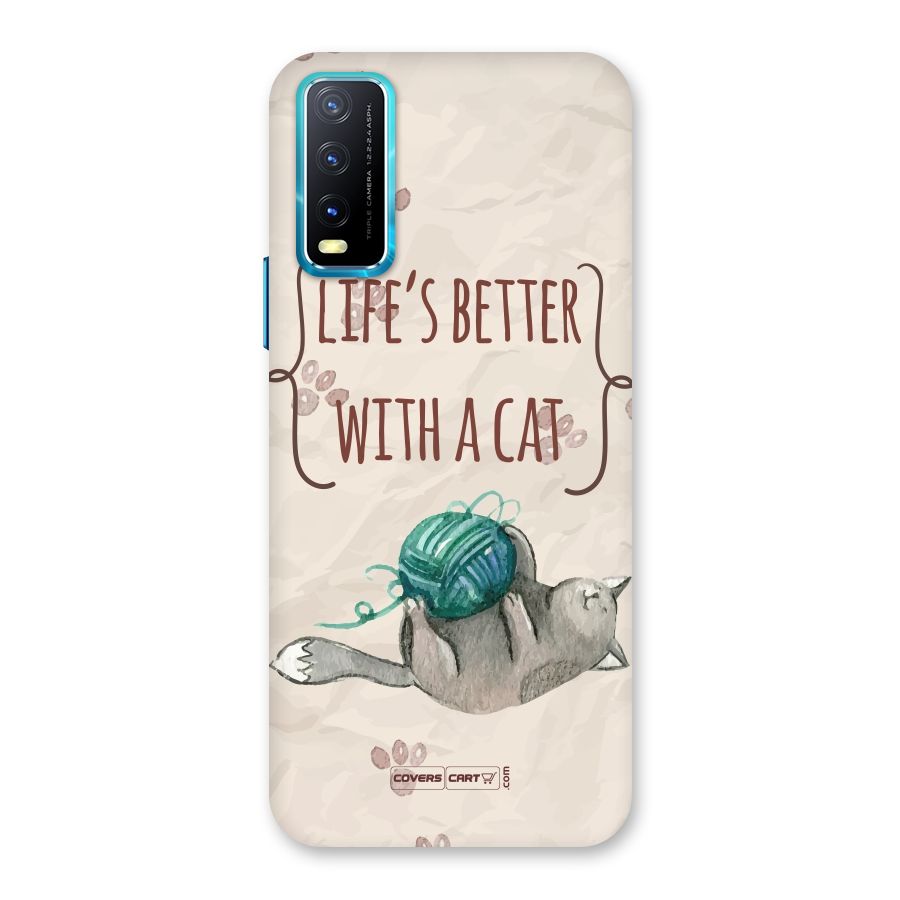 Cute Cat Back Case for Vivo Y20G