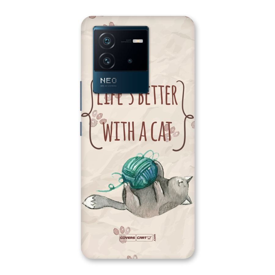 Cute Cat Back Case for Vivo iQOO Neo 6 5G