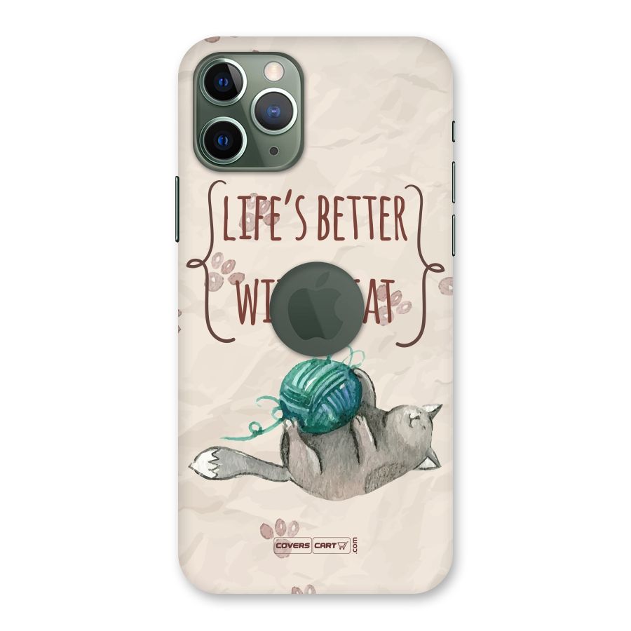 Cute Cat Back Case for iPhone 11 Pro Logo  Cut