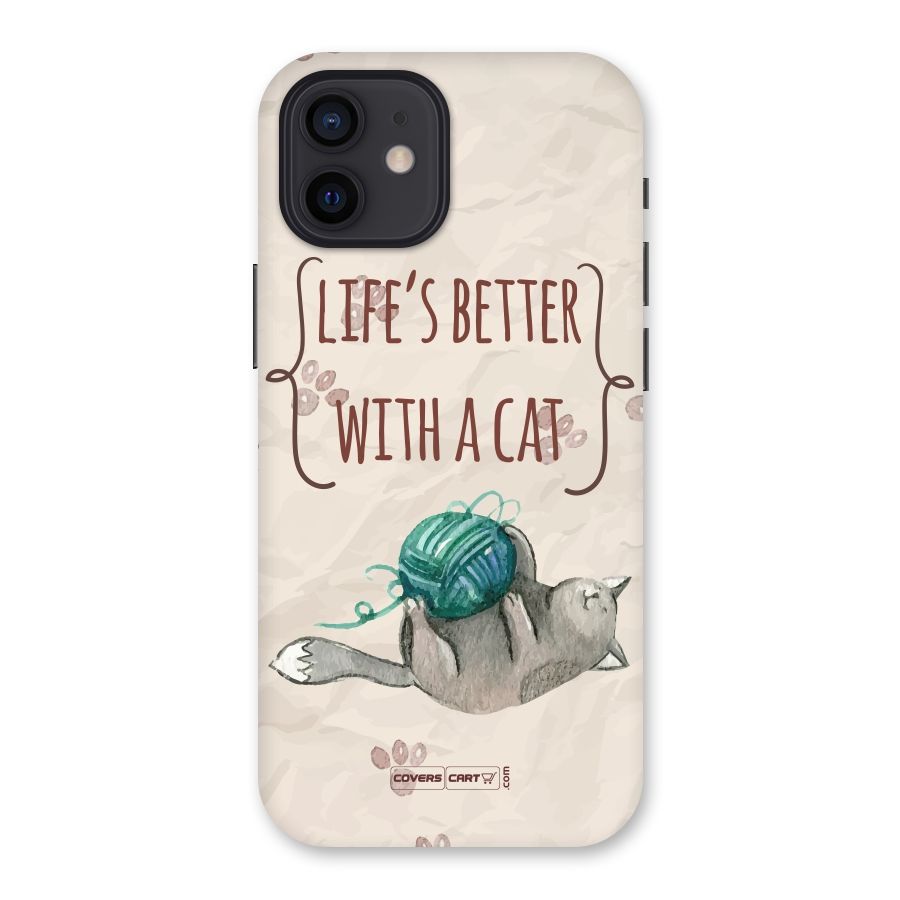 Cute Cat Back Case for iPhone 12
