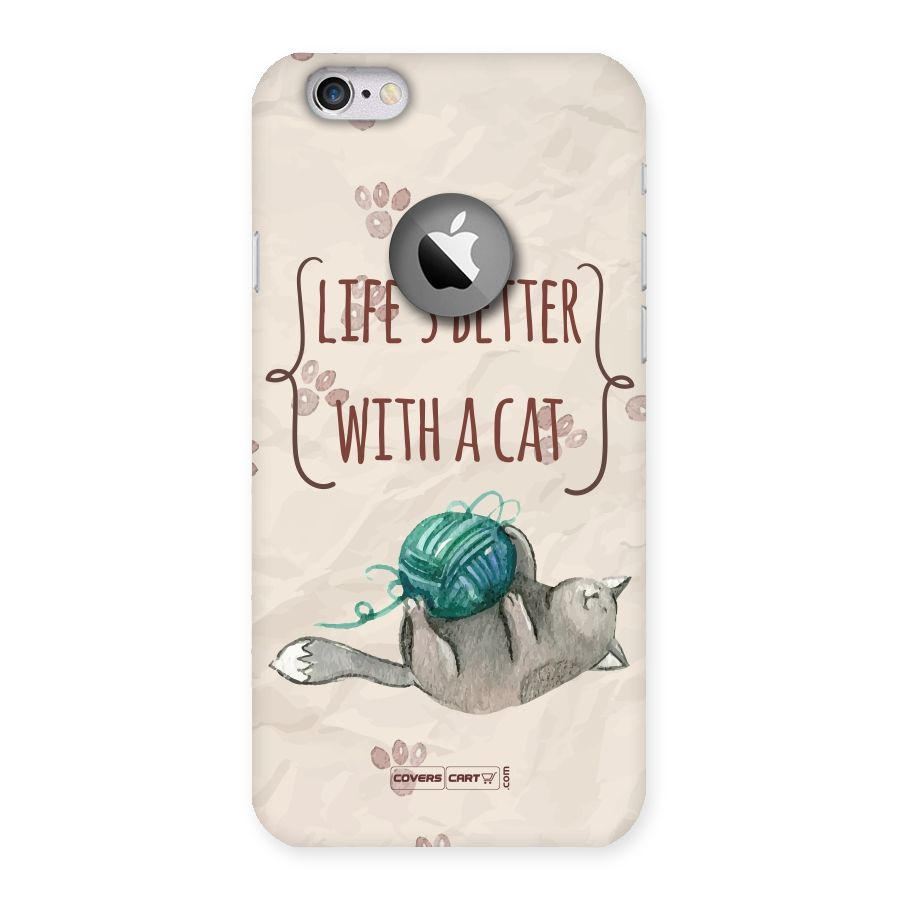 Cute Cat Back Case for iPhone 6 Logo Cut