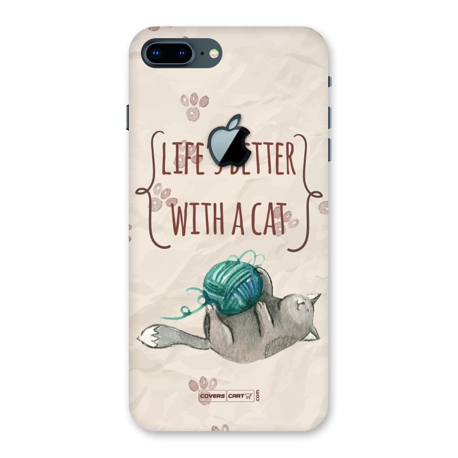 Cute Cat Back Case for iPhone 7 Plus Apple Cut