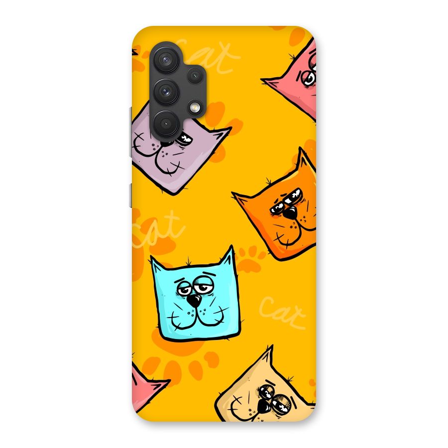 Cute Cat Pattern Back Case for Galaxy A32